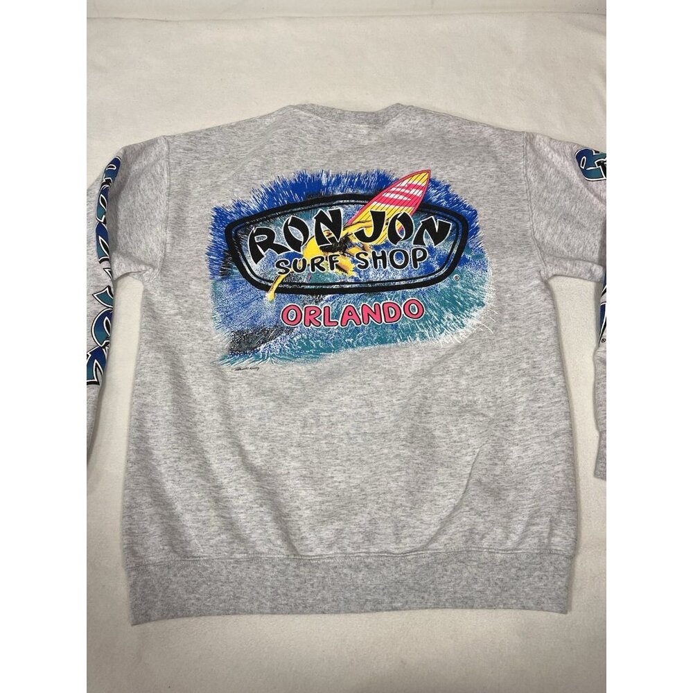 Women’s Sz Medium Ron Jon Surf Shop Sweatshirt Orlando Florida All Over Graphics - Picture 13 of 16